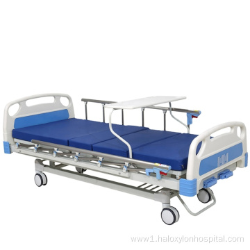 patient room furniture foldable medical 2 cranks beds